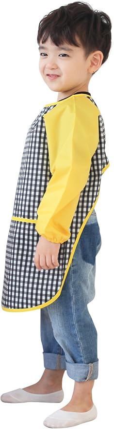 Kids Waterproof Art Smock – Long Sleeve Apron for Painting, Baking, Sensory Play (Ages 1–10)
