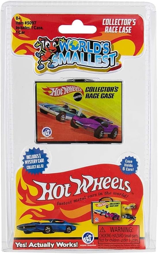 World's Smallest Hot Wheels Carry Case, Miniature, Each Sold Separately. Styles Selected at Random