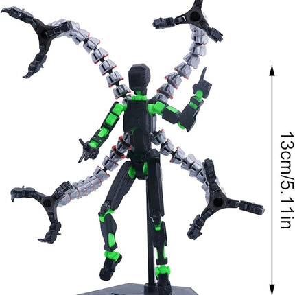 T13 Action Figure (Assembly Completed) Titan 13 Dummy 13 Action Figure Robot 13 Figure 3D Printed Articulated Multi-Jointed Movable Robot Model (Tentacle-GN)