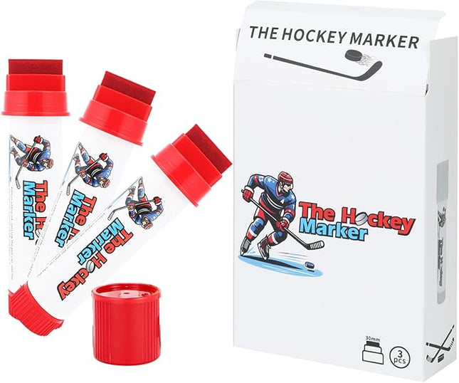 The Hockey Marker, Hockey Pucks Marking in Ice Hockey Training, Ice Hockey Accessories for Hockey Coach, Waterproof Oily Ice Markers for Hockey Rink, Good Helper for Ice Hockey Practice