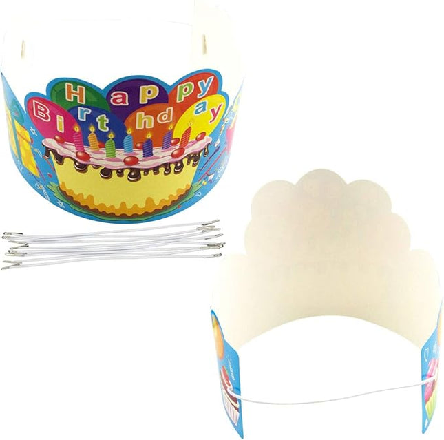 Fancy Land Birthday Crowns for Kids Family Birthday Classroom School VBS Party Supplies Pack of 30 Classroom Must Haves Kindergarten Preschool Pre K