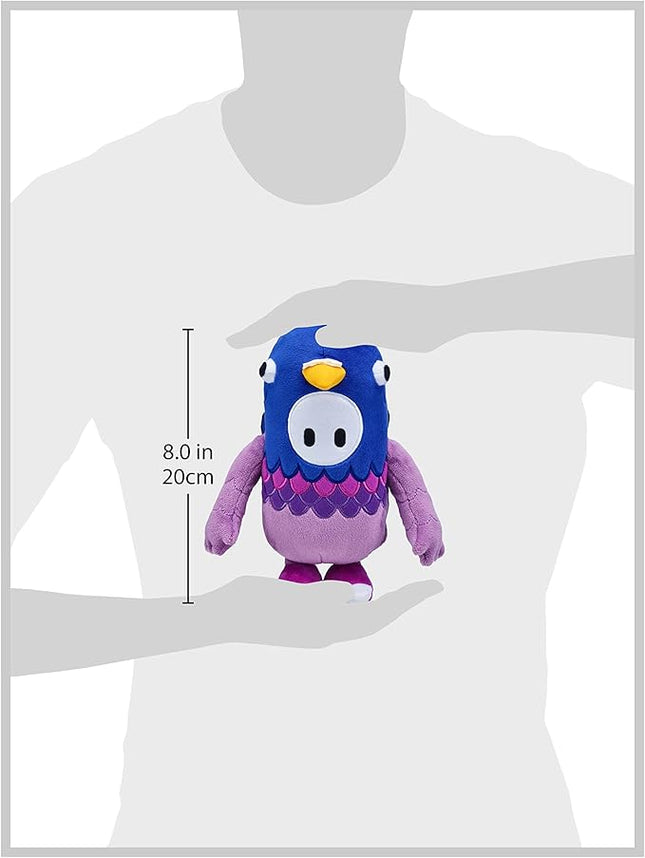 Fall Guys Moose Toys Pigeon Bean Skin Official Collectable 8" in a Pigeon Skin Costume Cuddly Deluxe Plush Toy from The Ultimate Knockout Video Game – 5 Characters to Collect Series 1