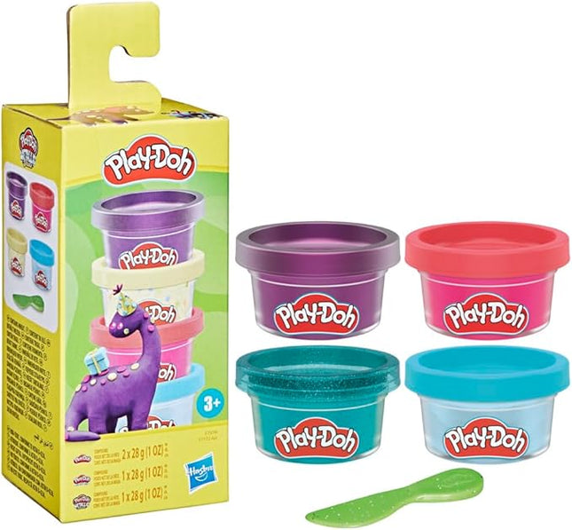 Hasbro Play-Doh Dino Mini Color 4-Pack of Modeling Compound with Glitter and Metallic Colors, 1-Ounce Cans, Non-Toxic
