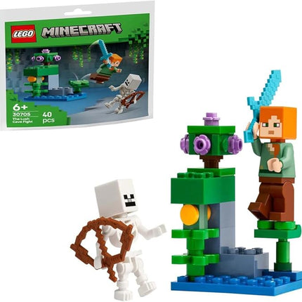 LEGO Minecraft Alex and Skeleton Cave Mini Set LEGO Minecraft The Lush Cave Fight 30705