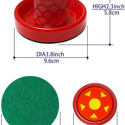 Air Hockey Pushers and Air Hockey Pucks, Non-Slip Strikers and Dynamic Pucks for Air Hockey Table Game for Adults and Kids,Replacement Accessories for Game Tables