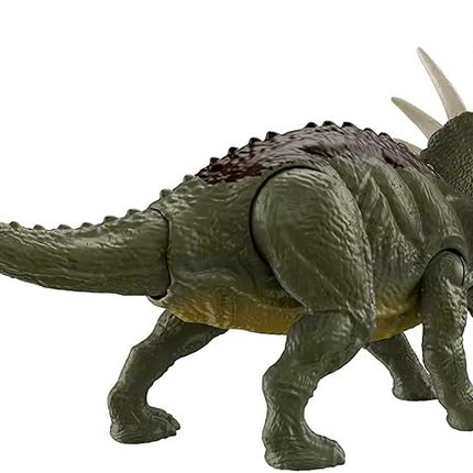 Jurassic World Fierce Force Styracosaurus Camp Cretaceous Authentic Dinosaur Strike Motion Action Figure, Movable Joints, Gift 3 Years & Older