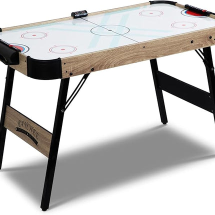 Foldable Air Hockey Table, 48" Indoor Air Hockey Arcade Table Gaming Set with 2 Pucks, 2 Pushers, Electronic Score Systems for Adults and Kids, Home Game Room, Family Recreation
