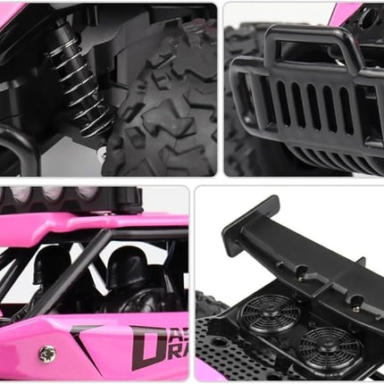 Asou Remote Control Car 2.4GHz RC Off Road High Speed Toy Car with LED Headlight and Rechargeable Battery for Girls Boys Kids