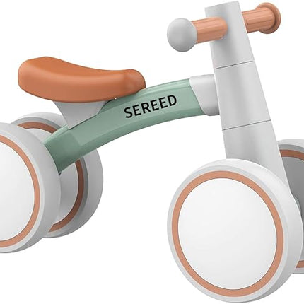 SEREED Baby Balance Bike for 1 Year Old Boys Girls 12-24 Month Toddler Balance Bike, 4 Wheels Toddler First Bike, First Birthday Gifts