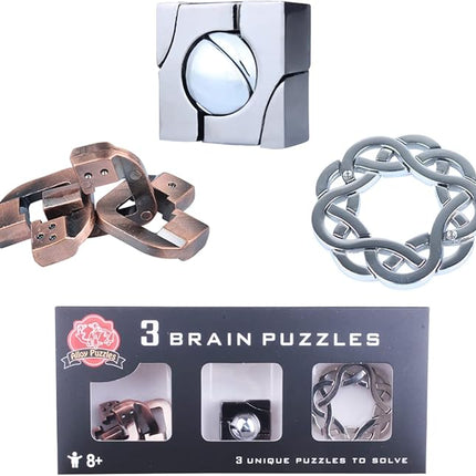 Brain Teaser Puzzle for Adults Puzzles Metal Hole Lock Adult Educational Toy Games for Adults Teens Educational Toy Gift (White)