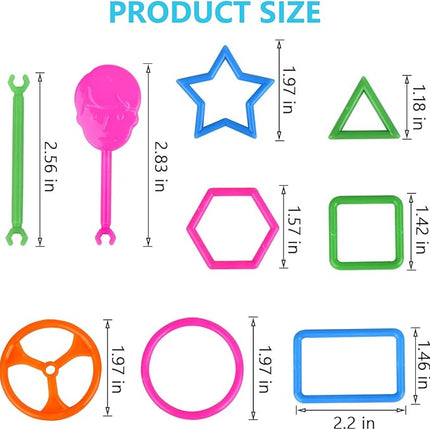 Juboury 1054Pcs Building Toy Building Blocks Bars Different Shape Educational Construction Engineering Set 3D Puzzle, Interlocking Creative Connecting Kit, Great STEM Toy for Both Boys and Girls