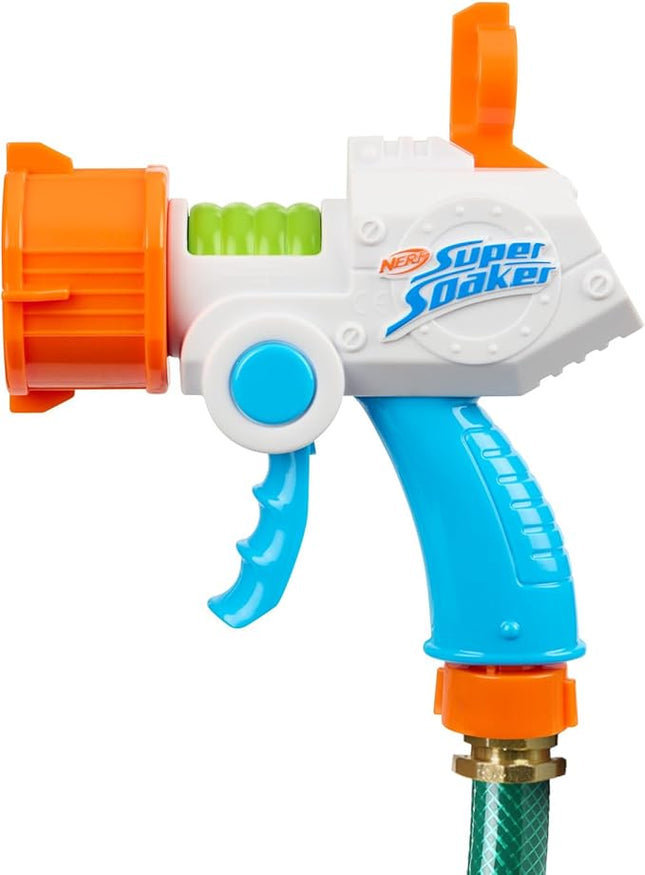 NERF Super Soaker Quadblast Blaster – Garden Hose Powered Soaking Machine for Epic Backyard Battles