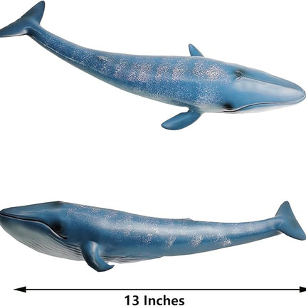 Gemini&Genius Blue Whale Sea Animal Action Figure, Ocean Shark Whale Model Toy, Educational, Role Play, Swim, Beach, Bath and Collectors for Kids