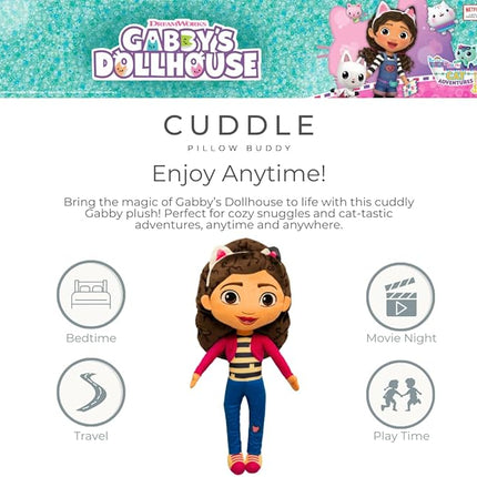 Franco DreamWorks Gabby's Dollhouse Kids Bedding Super Soft Plush Decorative Throw Cuddle Pillow, (Officially Licensed Product)
