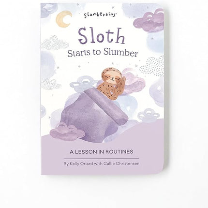 Slumberkins Sloth Snuggler & 2 Board Books Complete Set Bundle | Promotes Routines, Relaxation & Coping Skills | Social Emotional Learning Soft Plush Animal (Sloth Snuggler Plush + 2 Board Books)