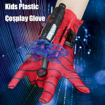 keivon Spider Gloves Man Web Shooter for Kids, Launcher Spider Kids Plastic Cosplay Glove Hero Movie Launcher Wrist Toy Set Funny Decorate Children Funny Educational Toys