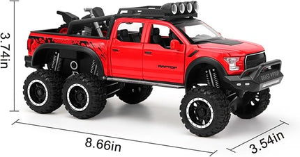 Toy Truck Pickup Model Car for Boys Age 3-8 Diecast Truck by F150 with Sound and Light for Kids, Pull Back Car Gift Toys for 4-7 Years Old