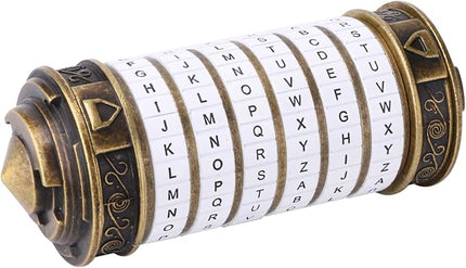 Cryptex Da Vinci Code Money Puzzle Box with Hidden Compartments Valentine's Day Gifts for Girlfriend Gifts for Men(White)