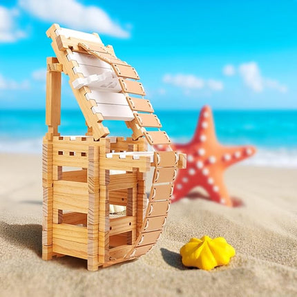 Jovi-mindly＆Notchies 96 PCS Wooden Blocks Wooden Toys with Storage Bag, Preschool Learning Toys Wood Blocks Building for Kids Ages 4-8 Creative Construction Game,FSC Certified,Halloween Gifts