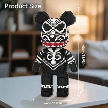DAHONPA Black Bear Micro Building Blocks Set (7220 Pieces) Gift for Adults and Kids