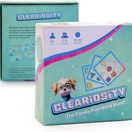 – Fast-Paced Transparent Word Card Game for Adults & Teens, Educational & Fun Travel Games for Road Trips, Party and Family Games for Kids & Adults Game Night Fun, 2–6 Players, Ages 8+