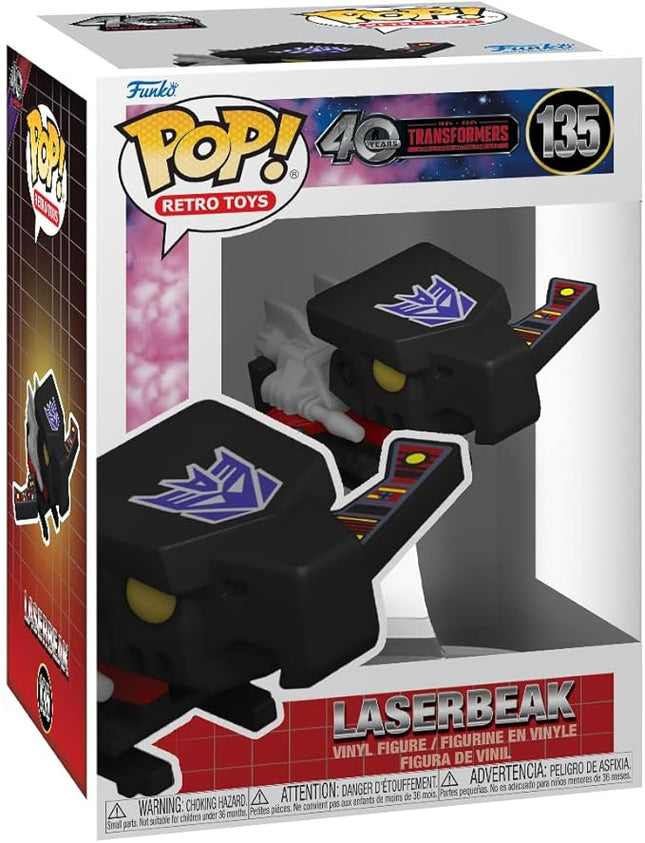 Funko Pop Retro Toys: Transformers: Generation 1-40th Anniversary, Laserbeak - 1/6 Odds for Rare Chase Variant - (Styles May Vary) - Collectable Vinyl Figure - Gift Idea - Official Merchandise