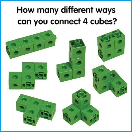 edxeducation Linking Cubes | Set of 100 | Counting Cubes | Color Sorting Toys | Math Manipulatives for Preschoolers, Pre K