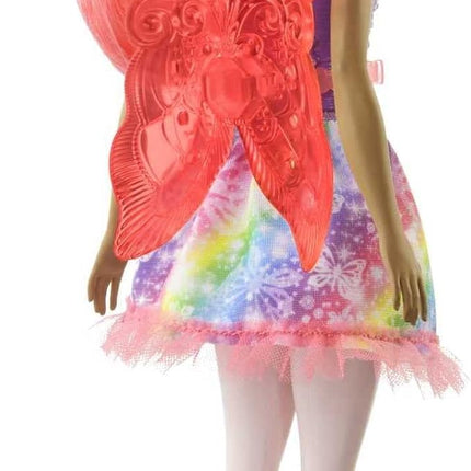 Barbie Dreamtopia Fairy Fashion Doll & Accessories, Pink Hair with Removable Skirt, Headband & Wings