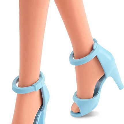 Barbie The Movie Doll, Margot Robbie as, Collectible Doll Wearing Blue Plaid Matching Set with Matching Hat & Jacket