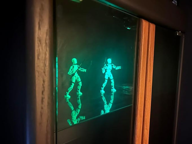 Pre-Assembly 3D Printed 5.54'' Stick 13 Action Figure, Multi-Jointed Tian13, Articulated T13 Desktop Decoration,12 in 1 d13 Accessories Best Birthday Festival Gift (Glow Green)