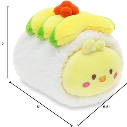 Anirollz Chickiroll Plush in Avocado Sushi – Kawaii Stuffed Animal with Removable Costume – Cute Squishy Plush Toy Gift for Girls & Kids
