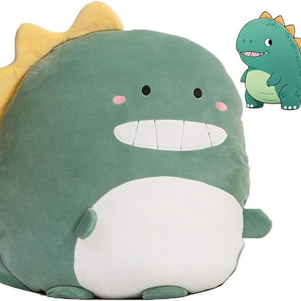 Soft Flat Dinosaur Plush Hugging Pillow Cute Green Dinosaur Stuffed Animal Dino Plushies Toys Kids Dino Anime Cushion for Birthday, Valentine's Day, Christmas...16.5 Inch