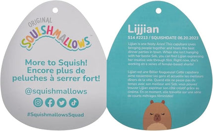 Squishmallows Original 14-Inch Lijjian Brown Capybara - Official Jazwares Large Plush