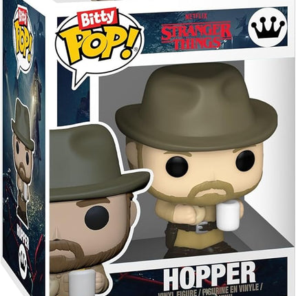 Funko Pop Bitty: Stranger Things - Hopper, Joyce, Demogorgon - (Closed Face), and Mystery Chase Figure - (Style May Vary) and A Surprise Mystery Mini Figure - 0.9 Inch (2.2 Cm) Collectable
