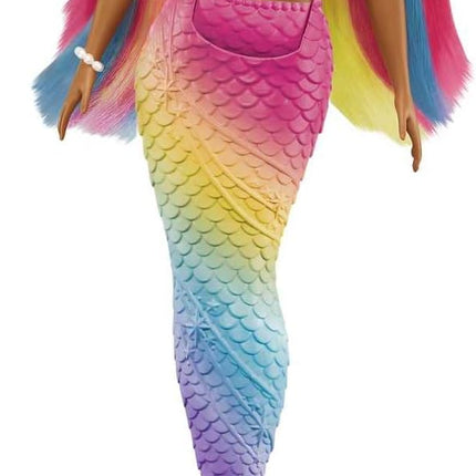 Barbie Dreamtopia Doll, Rainbow Magic Mermaid with Rainbow Hair & Light Brown Eyes, Water-Activated Color-Change Feature on Hair & Tail