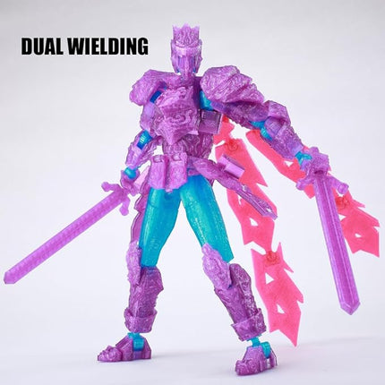 9ltoywodu Action Figure, Matte Plastic Knight Warrior Toy, 7.17x3.46x1.77 Inch, Assembly Required