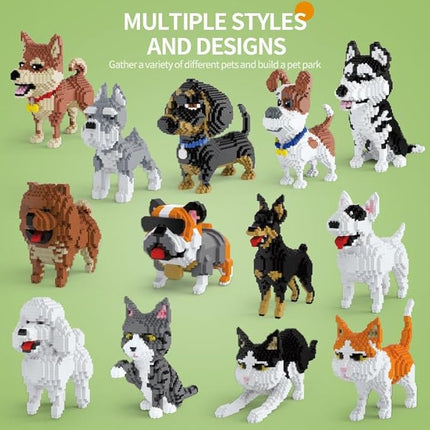 Advent Calendar Magnetic Construction Set, The Original Magnetic buil Adorable Dogs and Cats Building Toys - Pretend Play Toys for Girls & Boys,Kids Learning & Educational Sets Gift Ideas 500+PCS