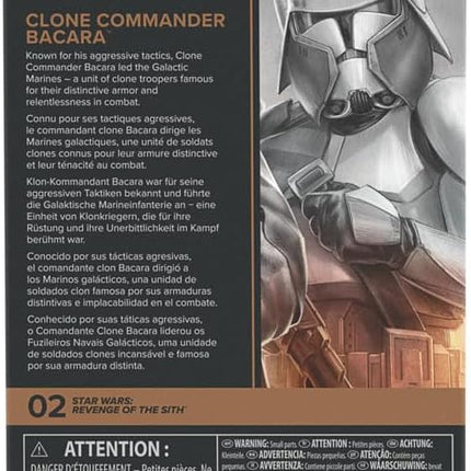 STAR WARS The Black Series Clone Commander Bacara, Revenge of The Sith Premium Collectible 6 Inch Action Figure