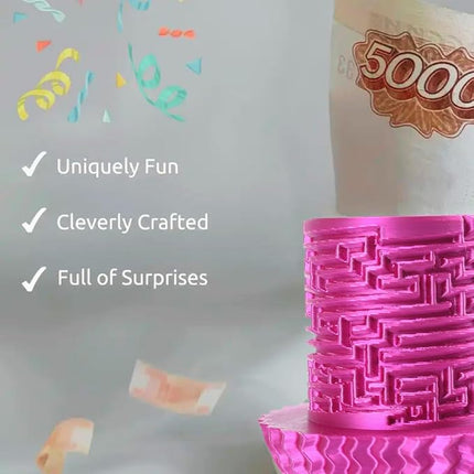 Egg-Shaped Maze Gift Box - Money Box for Cash Gifts, Puzzle Box for Boys & Girls, Easter Gift Box with Hidden Compartments, Easter Present for Birthdays & Special Occasions (Purple)