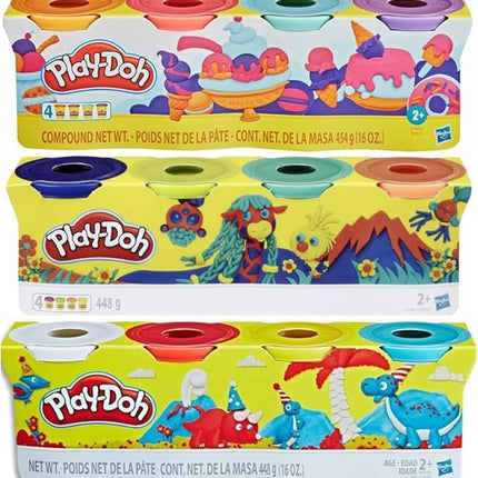 Play-Doh Bulk Mixed Colors 12-Pack of Non-Toxic Modeling Compound, (4oz) Cans (12-Cans, 48oz)