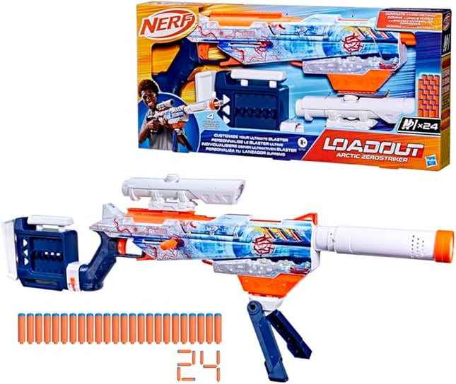 Nerf Loadout Arctic Zerostriker Blaster and N1 Darts