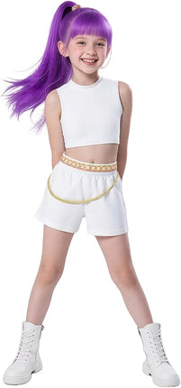 Girls Demon Pop Singer Hunters Costume 3-14 Years Stage Dance Idol Cosplay Outfit, Kids Halloween Costumes
