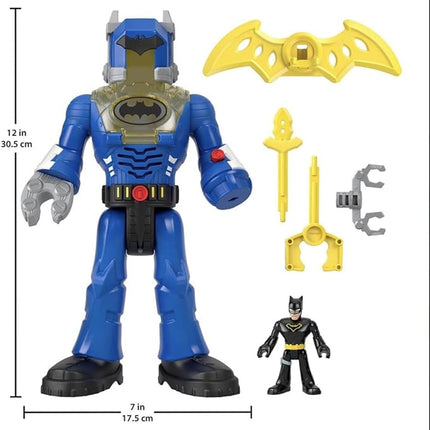 Fisher-Price Imaginext DC Super Friends Batman Toys Insider & Exo Suit 12-Inch Robot with Lights Sounds & Figure for Kids Ages 3+ Years