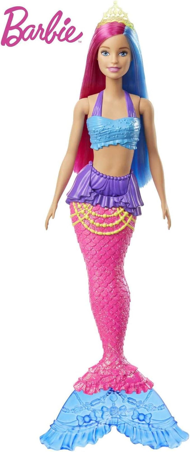 Barbie Dreamtopia Mermaid Doll with Pink & Blue Hair & Tail, Plus Tiara Accessory