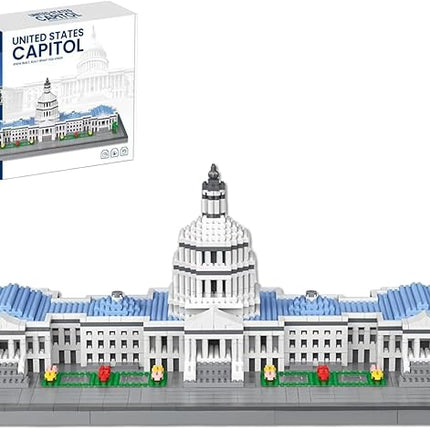 United States Capitol Architecture Model Micro Mini Building Blocks Sets World Famous Architectural Building Toys Gift for Adults and Kids 2800 Pieces