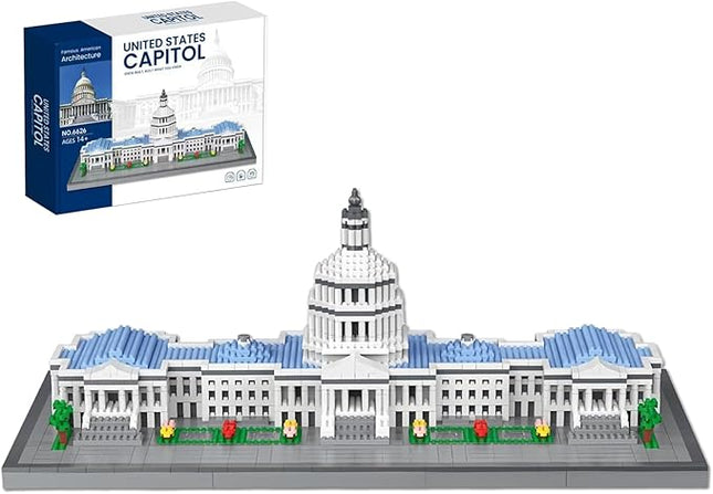 United States Capitol Architecture Model Micro Mini Building Blocks Sets World Famous Architectural Building Toys Gift for Adults and Kids 2800 Pieces