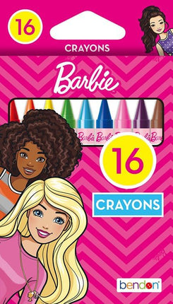 Barbie Crayons | Barbie Crayon Box | Barbie Crayons for Girls | Barbie Coloring | Barbie Accessories | Barbie Crafts | 16 Count | Multicolor (Modern, 1, Count)