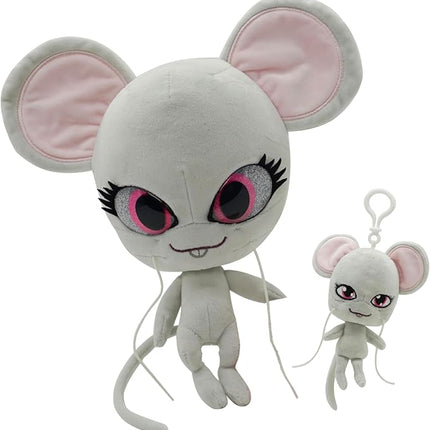 Miraculous Ladybug - Kwami Plush Kit, Mon Ami, 9-Inch Plush with Resin Eyes and Lifesize 5-Inch Stuffed Toy with Matching Backpack Keychain, Toys for Kids - Mullo