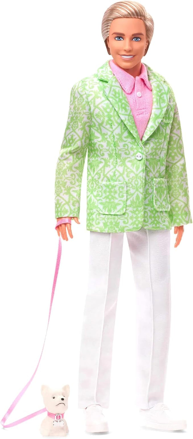 Barbie ''Sugar's Daddy'' Ken Doll in Pastel Suit with Dog - Limited Edition The Movie Doll (Exclusive), HPK06