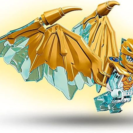 LEGO NINJAGO Crystalized Minifigure - Zane (Golden Dragon) with Wings and Sword